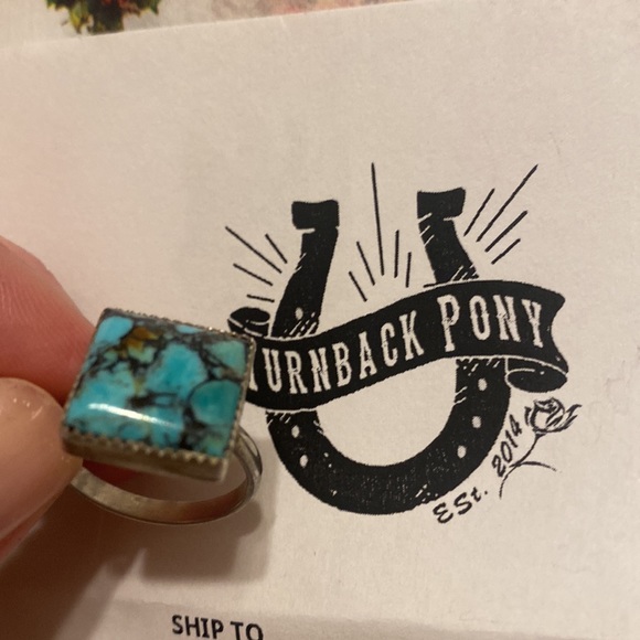 Sterling silver turquoise ring - Picture 3 of 6
